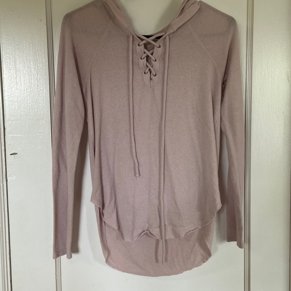 American Eagle Soft and Sexy Lilac Purple Lace Up Hoodie